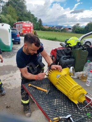 Pomoč pri sanaciji poplav - GZ Ribnica 6.8.2023 - Foto: PGD Ribnica