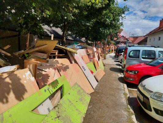 Pomoč pri sanaciji poplav - GZ Ribnica 6.8.2023 - Foto: PGD Ribnica