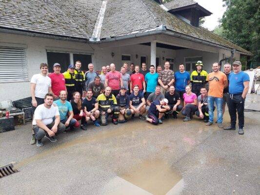 Pomoč pri sanaciji poplav - GZ Ribnica 6.8.2023 - Foto: PGD Ribnica