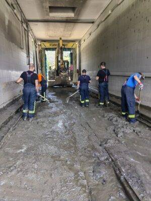 Pomoč pri sanaciji poplav - GZ Ribnica 8.8.2023 - Foto: PGD Nemška vas