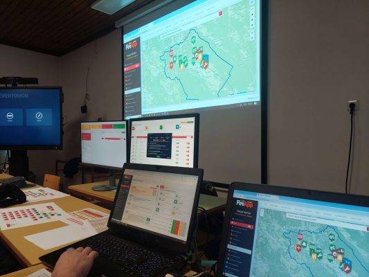 Simulacijska stabna vaja Fireapp Neurje 2024 GZ Ribnica 3